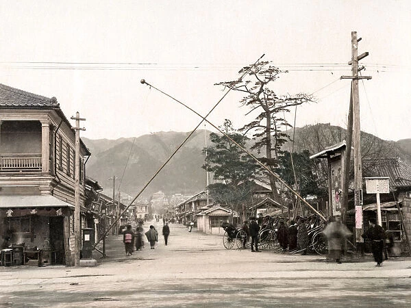 c. 1880s Japan - street view, Kobe