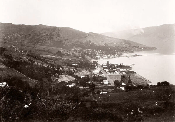 c. 1890s New Zealand - the harbour at Akaroa