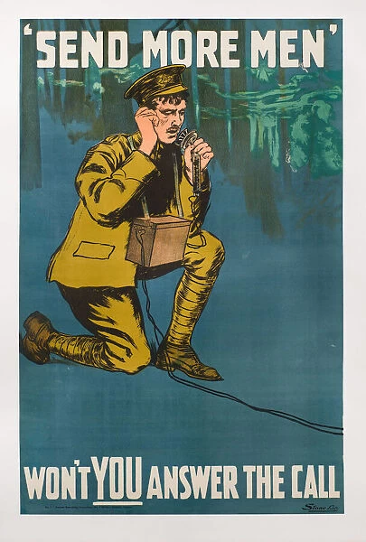 Canadian poster, Send More Men, WW1