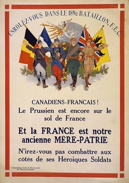 Canadiens-Francais! Le Prussien est encore sur le sol de Fra