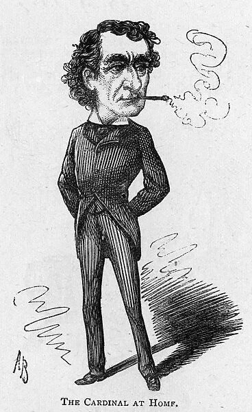 Caricature of the actor Edwin Booth