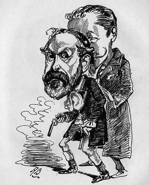 Caricature of Henry Labouchere, politician and writer