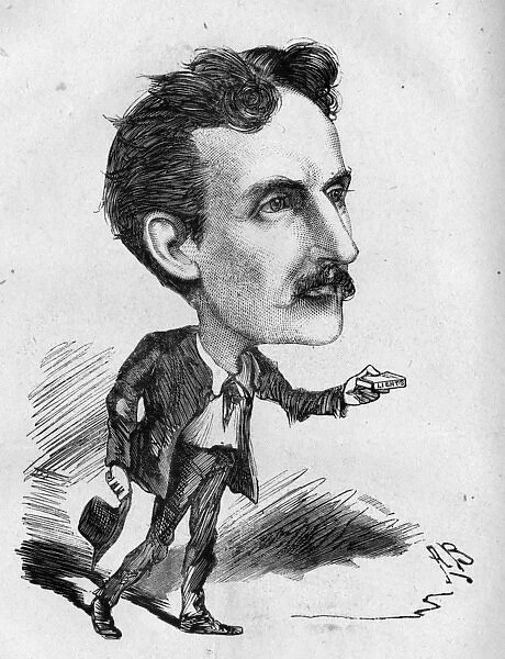 Caricature of Wilson Barrett, actor, manager and playwright