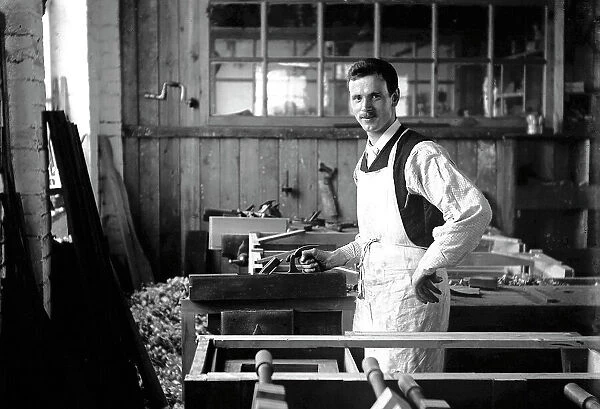 Carpenter in his workshop