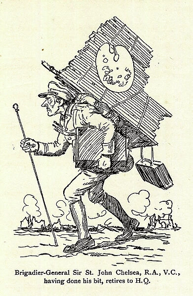 Cartoon, Brigadier-General Sir St John Chelsea