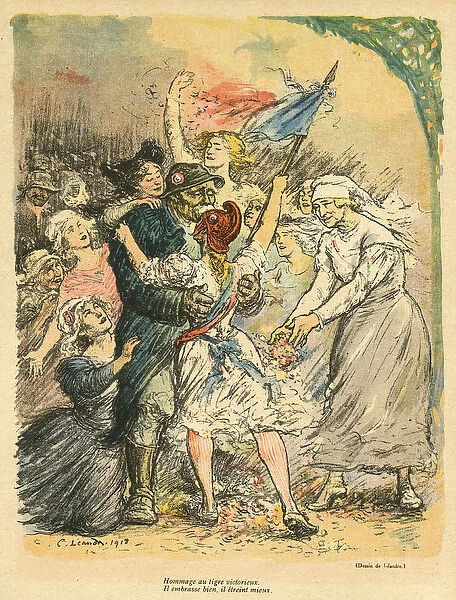 Cartoon, Georges Clemenceau post-WW1