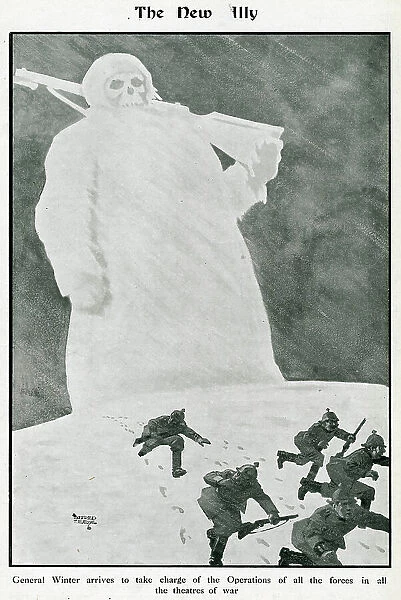 Cartoon, The New Ally, WW1