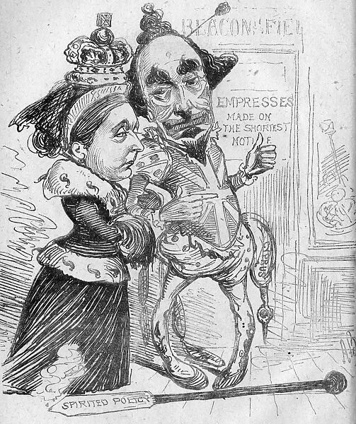 Cartoon, Queen Victoria and Disraeli