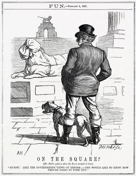 Cartoon, On The Square? (Trafalgar Square)