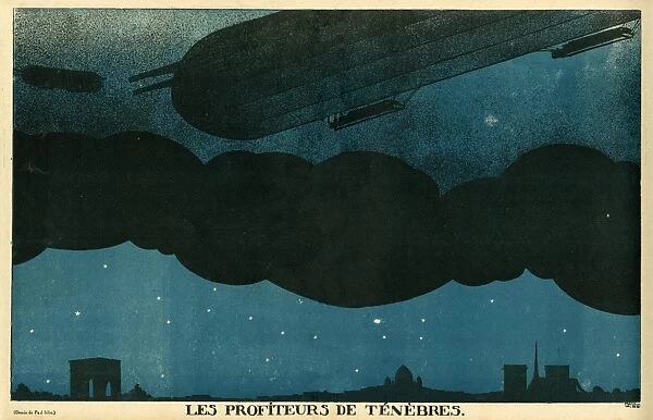 Cartoon, Taking advantage of the dark, WW1