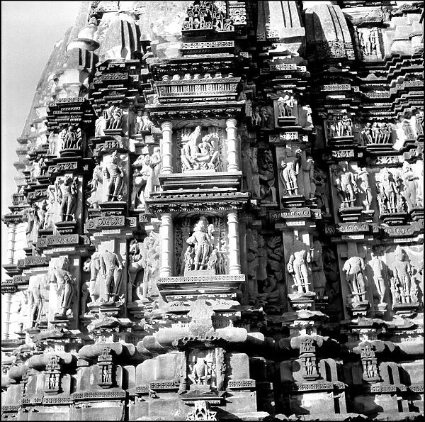 Carvings on the Khajuraho Temples, India