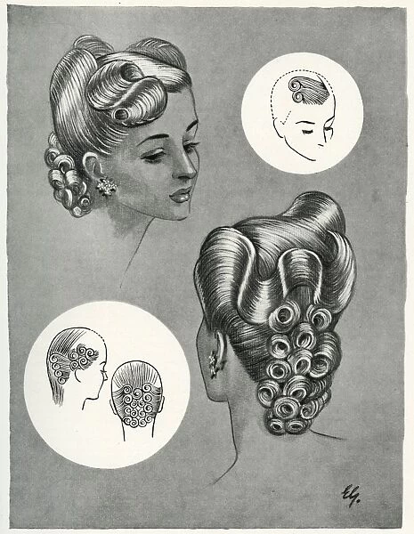 Cascade hairstyle 1940s