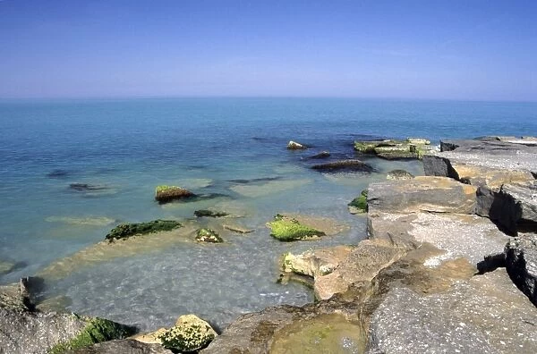 Caspian Sea Shore - near Krasnovodsk town - summer