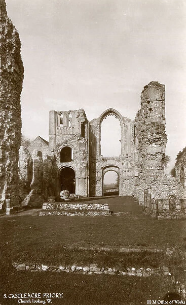 Castle Acre Priory, Norfolk - Church Ruin interior looking W