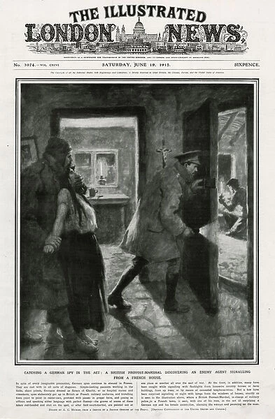 Catching German spy in the act 1915