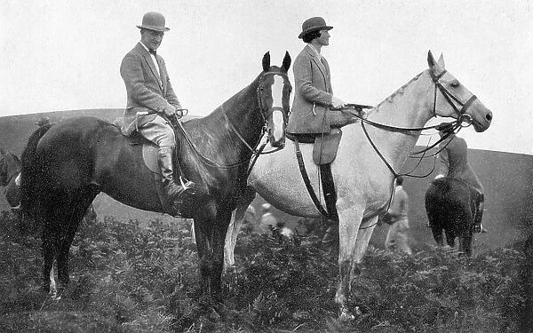 Cecil Aldin with Mrs A J Munnings (Florence Carter Wood)