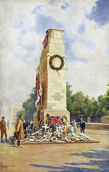The Cenotaph, Whitehall, London - looking North
