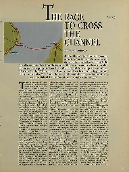Channel Tunnel proprosals, 1985(1)