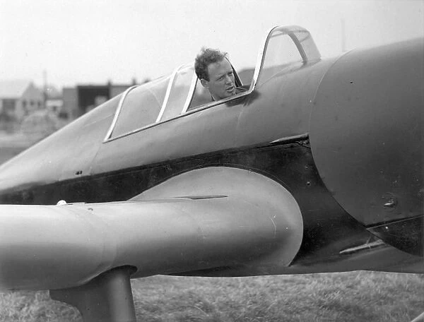 Charles A Lindbergh in his Miles M12 Mohawk G-AEKW