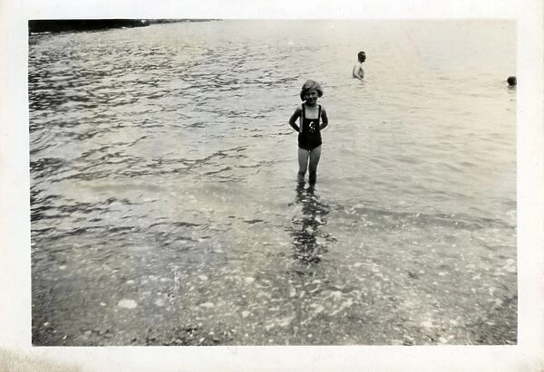 Child on the Beach, Combe Martin, Devon
