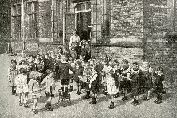 Children at a London County Council infants school
