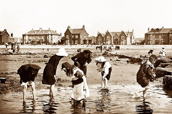 Children paddling, South Beach, Blackpool