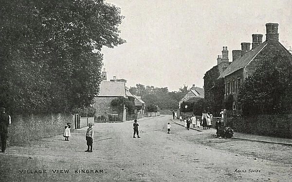 Children playing in Church Road, Kingham
