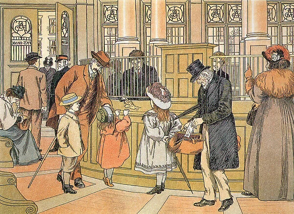 Children Visit Bank Date: 1900
