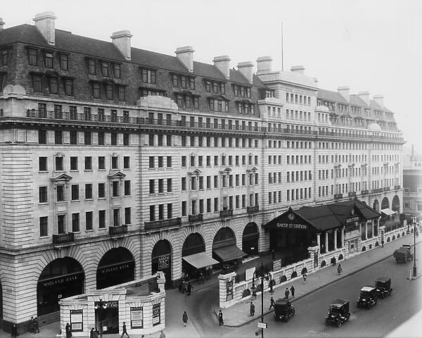 Chiltern Court and Baker Street Station, London