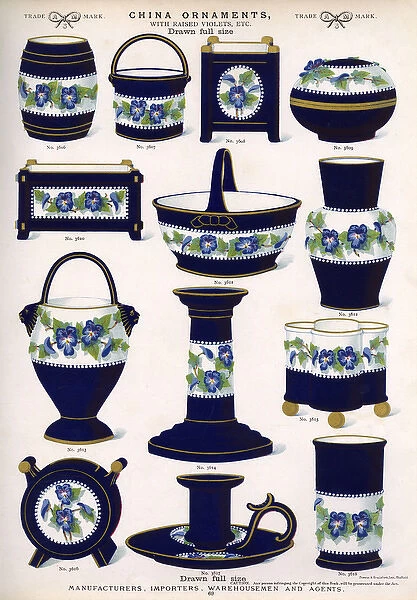 China Ornaments with raised violets, Plate 69