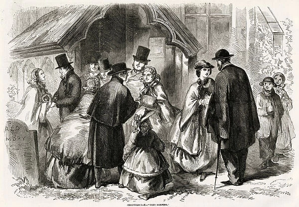 Christmas morning - Churchgoers 1859