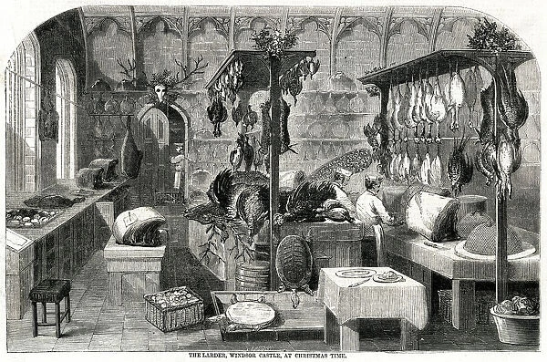 Christmas at Windsor Castle, meat larder 1857