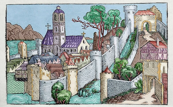 The city of Alexandria. Liber chronicarum. 15th century. Col