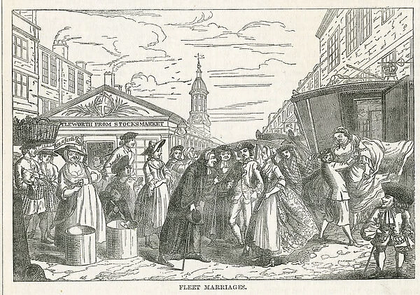 Clandestine wedding or Fleet Marriage, London