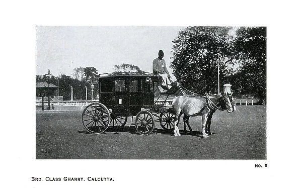 A Third Class Gharry - Calcutta (Kolkata), India