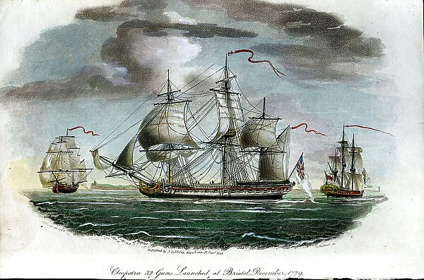Cleopatra 32 Guns Launched At Bristol Dec 1779