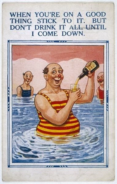 Comic Card  /  Drinks in Sea