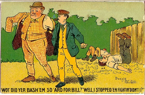 Comic postcard, Fight the good fight! Date: 20th century