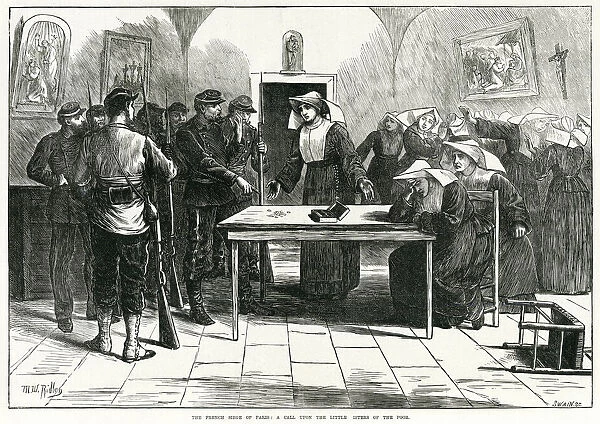 Communards cleaning out the coffers of the Church 1871
