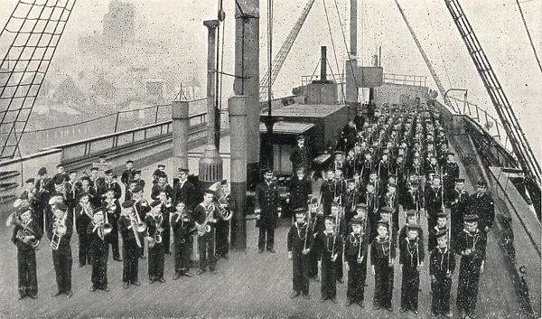 Company & Band, Training Ship Wellesley, North Shields