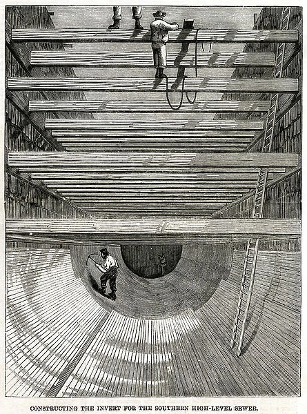 Construction of sewer at Peckham, south east London