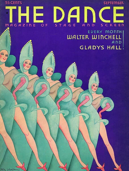 Cover of Dance Magazine, Sept 1930 showing a chorus line
