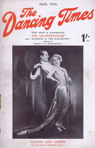 Cover of Dancing Times, April 1934 featuring the dancers