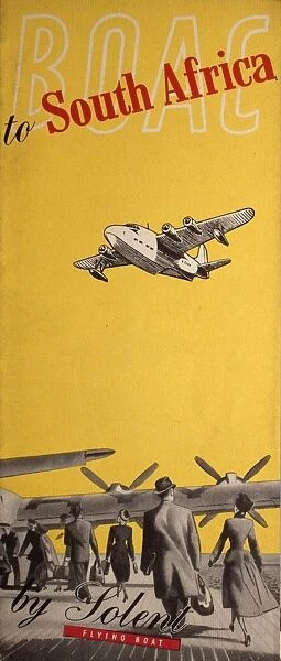 Cover design, BOAC to South Africa by Solent Flying Boat