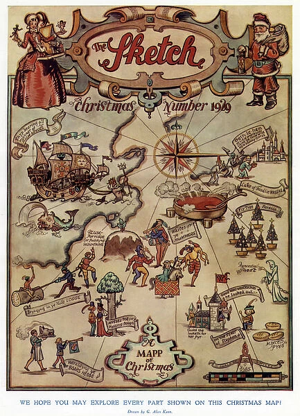 Front cover of The Sketch Christmas Number 1929