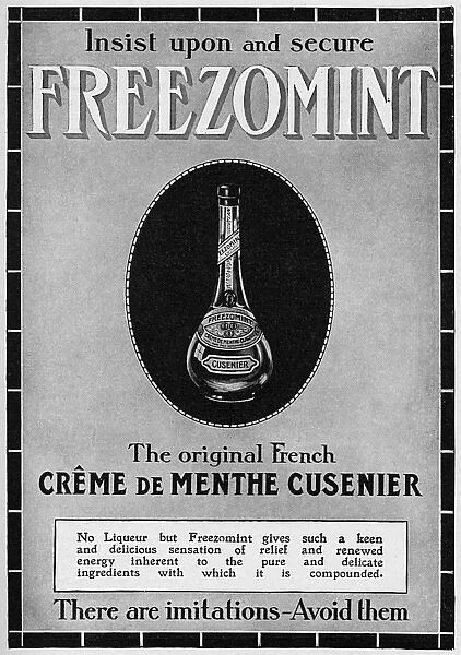 Creme de Menthe advertisement, 1914