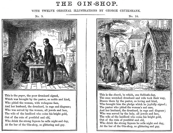 Cruikshank, The Gin Shop, plate 9