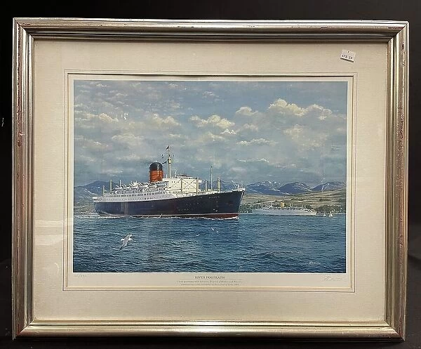 Cunard, limited edition print after E Bauwen, Home Waters