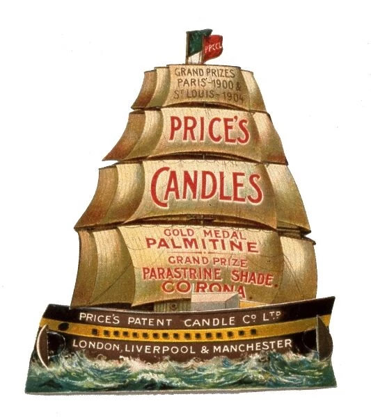 Cutout advertisement, Prices Candles