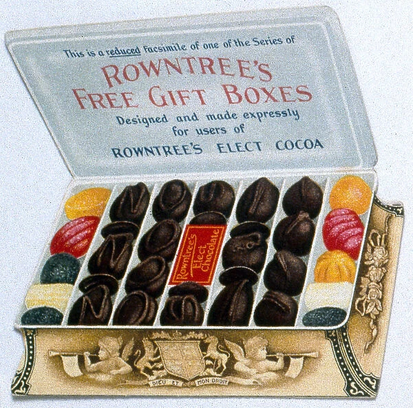 Cutout advertisement for Rowntrees chocolates